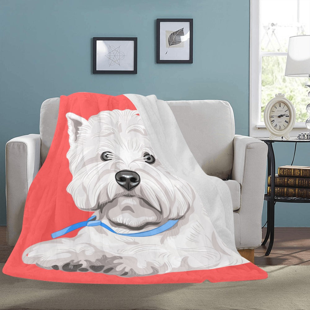 Westie store dog blanket