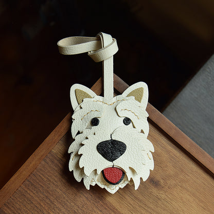 Luxury Leather Westie Pendant