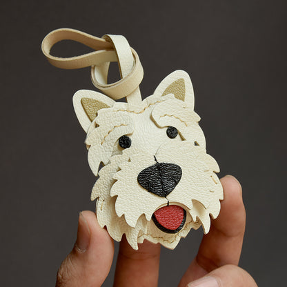 Luxury Leather Westie Pendant