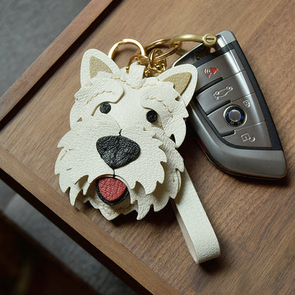 Luxury Leather Westie Pendant