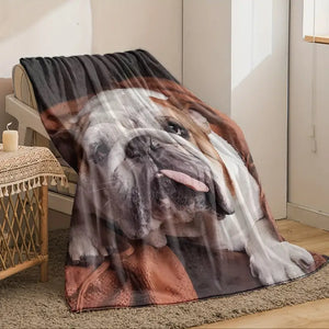 English Bulldog Throw Blanket