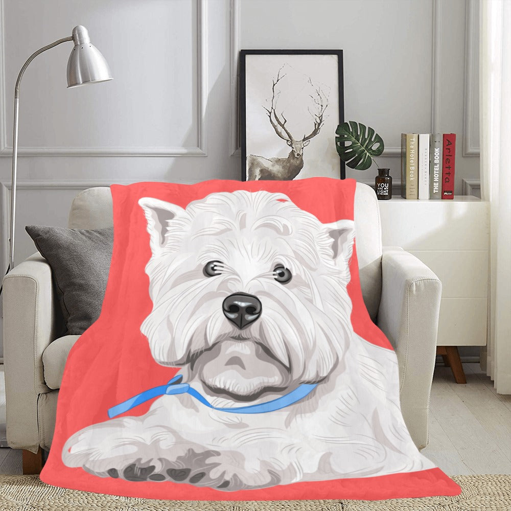 Red Westie Blanket