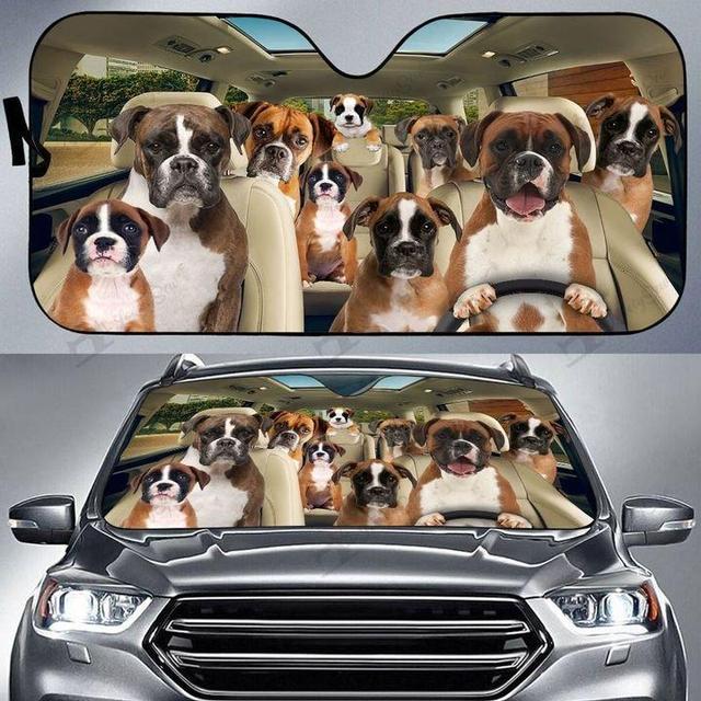 Boxer Dog Car Sun Shade