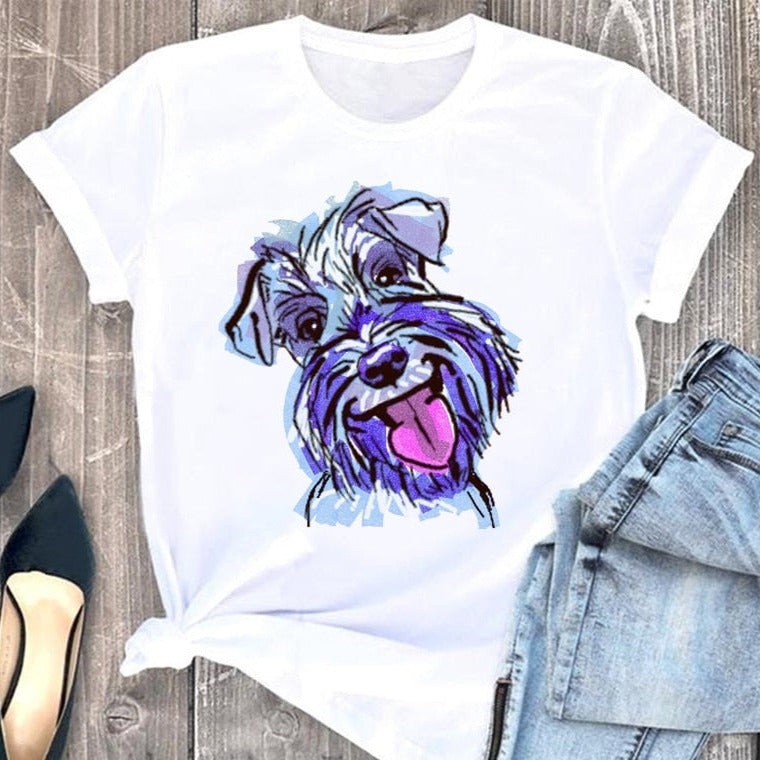 Watercolor Schnauzer T-shirt