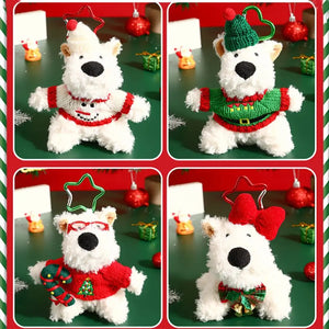 Christmas Westie Pendants