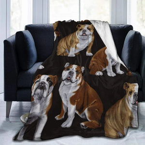 English Bulldog Throw Blanket