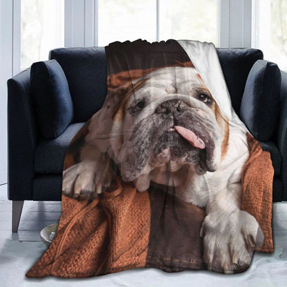 English Bulldog Throw Blanket