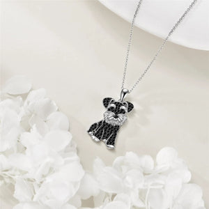 Schnauzer Necklace and Earrings Set