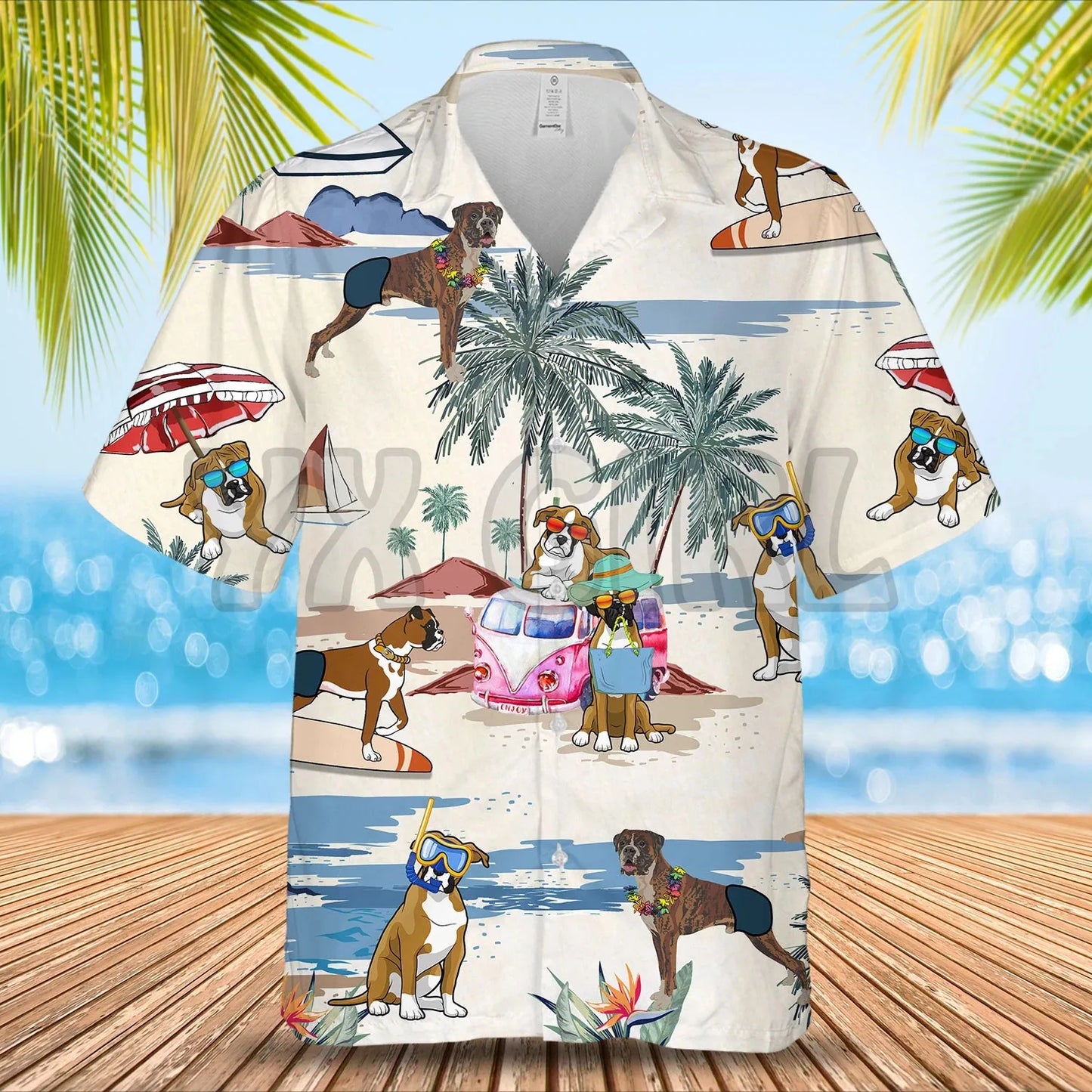 Boxer Dog Hawaiian Shirt