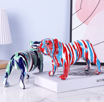 Colorful English Bulldog Statue