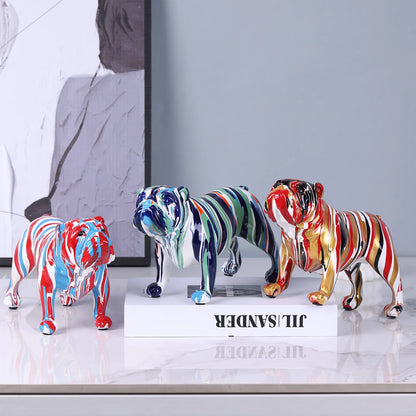 Colorful English Bulldog Statue