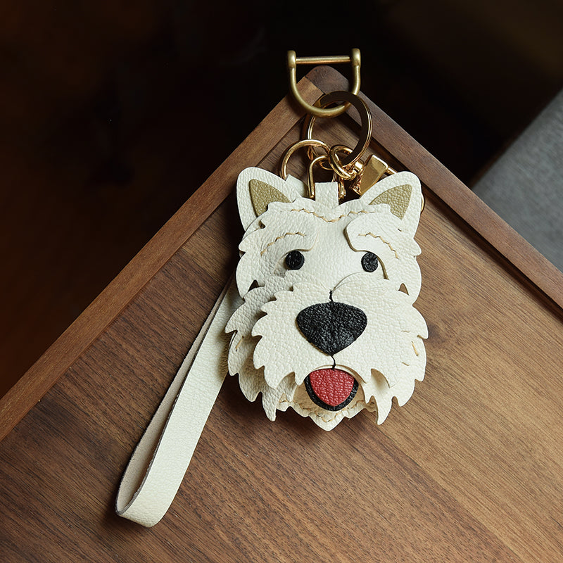 Luxury Leather Westie Pendant