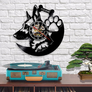 Vinyl German Shepherd Wall Clock