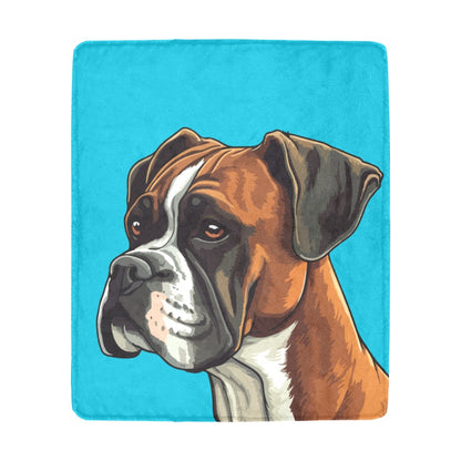 Aqua Boxer Fleece Blanket