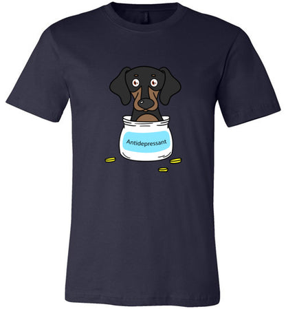 Antidepressant Dachshund Premium Fitted Men/Unisex T-shirt