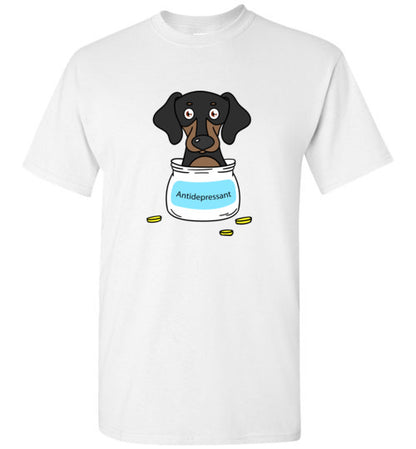 Antidepressant Dachshund Classic Men/Unisex T-shirt