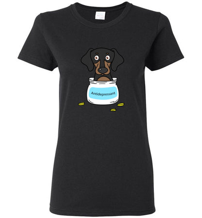 Antidepressant Dachshund Classic Lady T-shirt