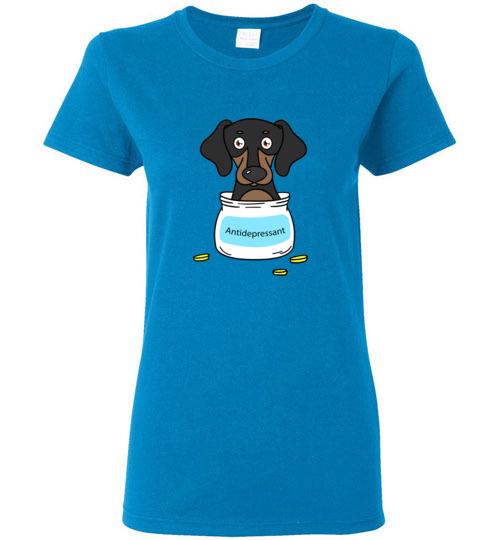 Antidepressant Dachshund Classic Lady T-shirt