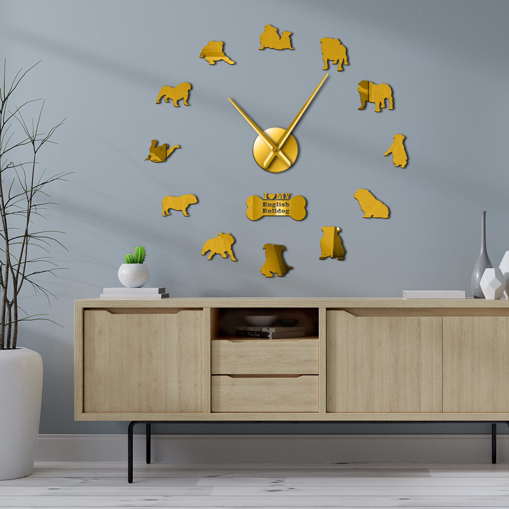 DIY English Bulldog Wall Clock