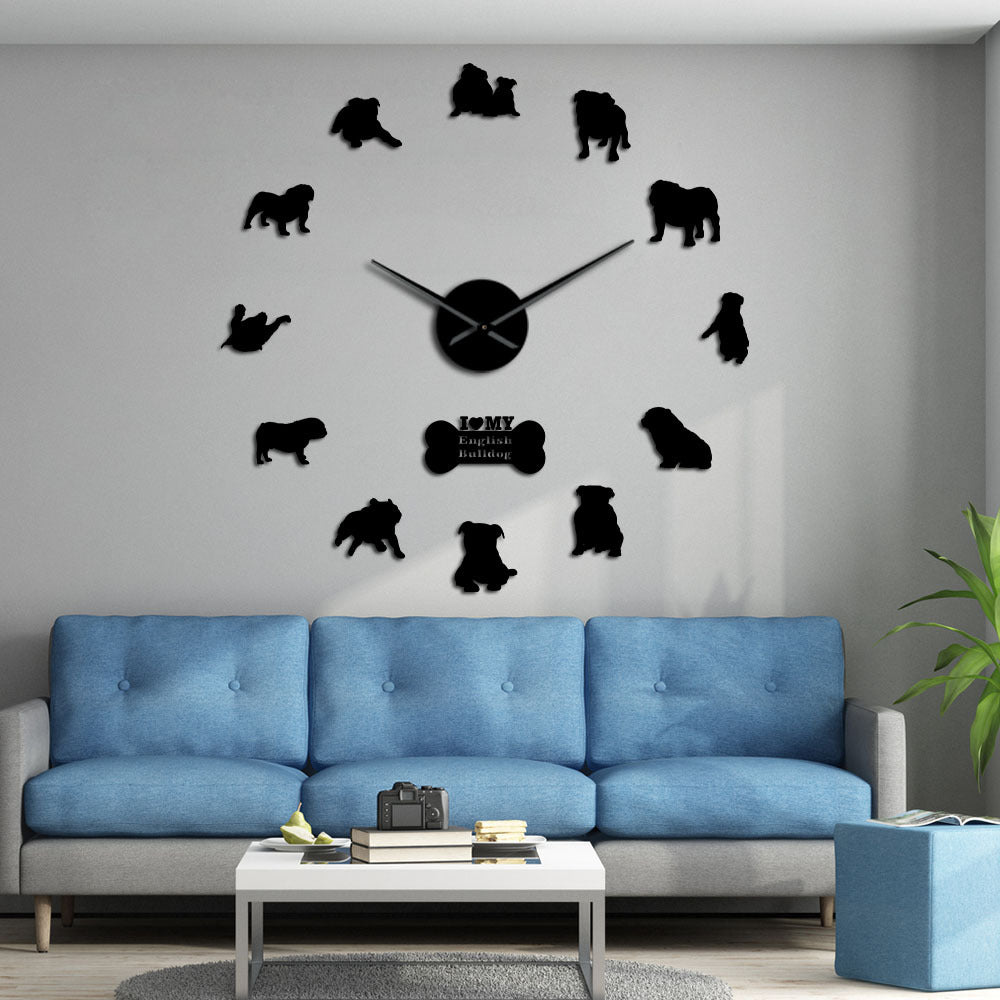 DIY English Bulldog Wall Clock