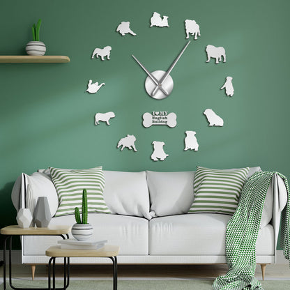 DIY English Bulldog Wall Clock