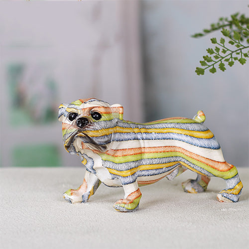 Colorful English Bulldog Statues