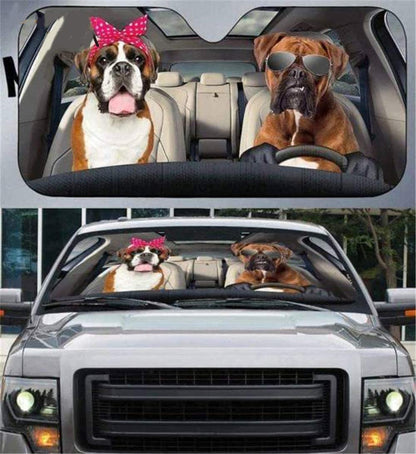 Boxer Dog Car Sun Shade