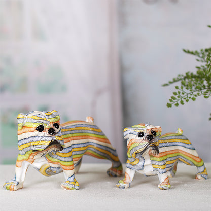 Colorful English Bulldog Statues