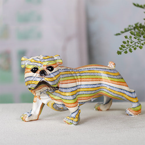 Colorful English Bulldog Statues