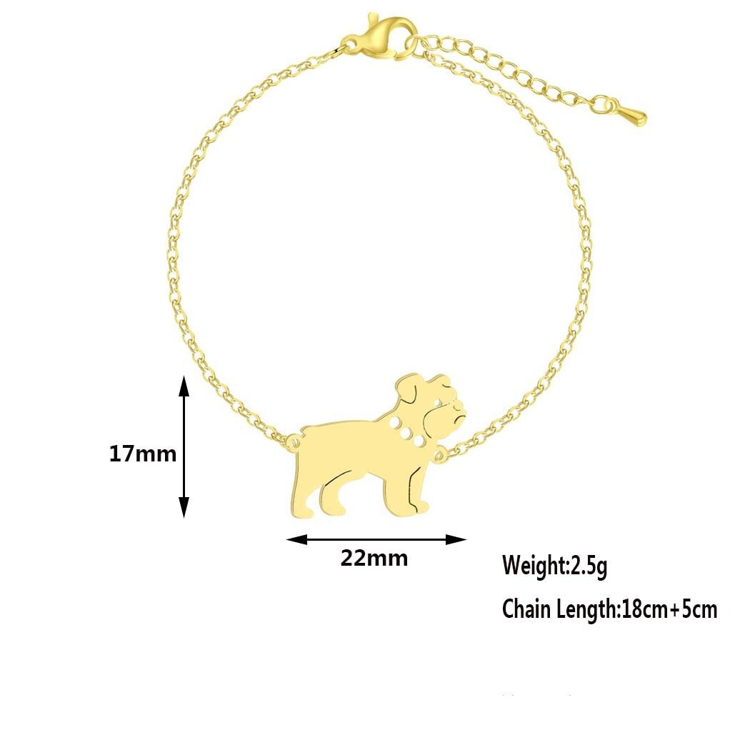 English Bulldog Charm Bracelet