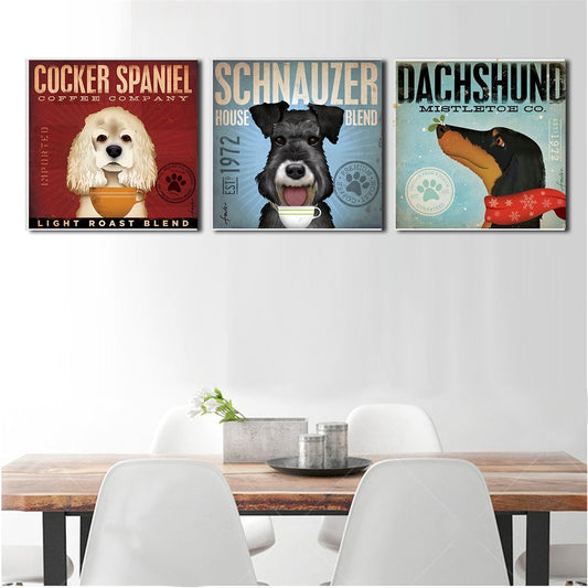 Schnauzer Vintage Canvas Poster