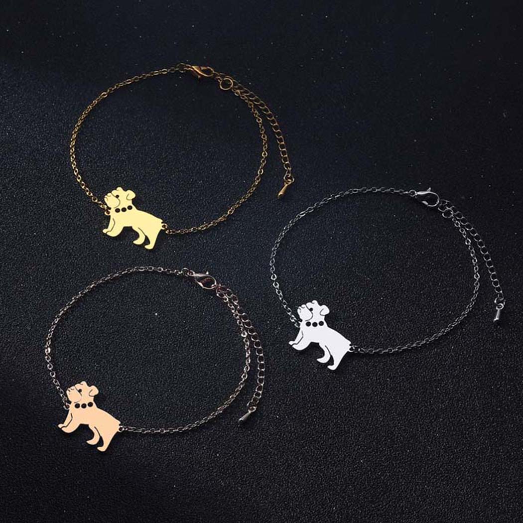 English Bulldog Charm Bracelet