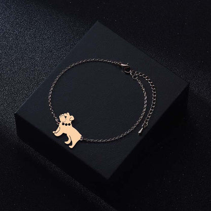 English Bulldog Charm Bracelet