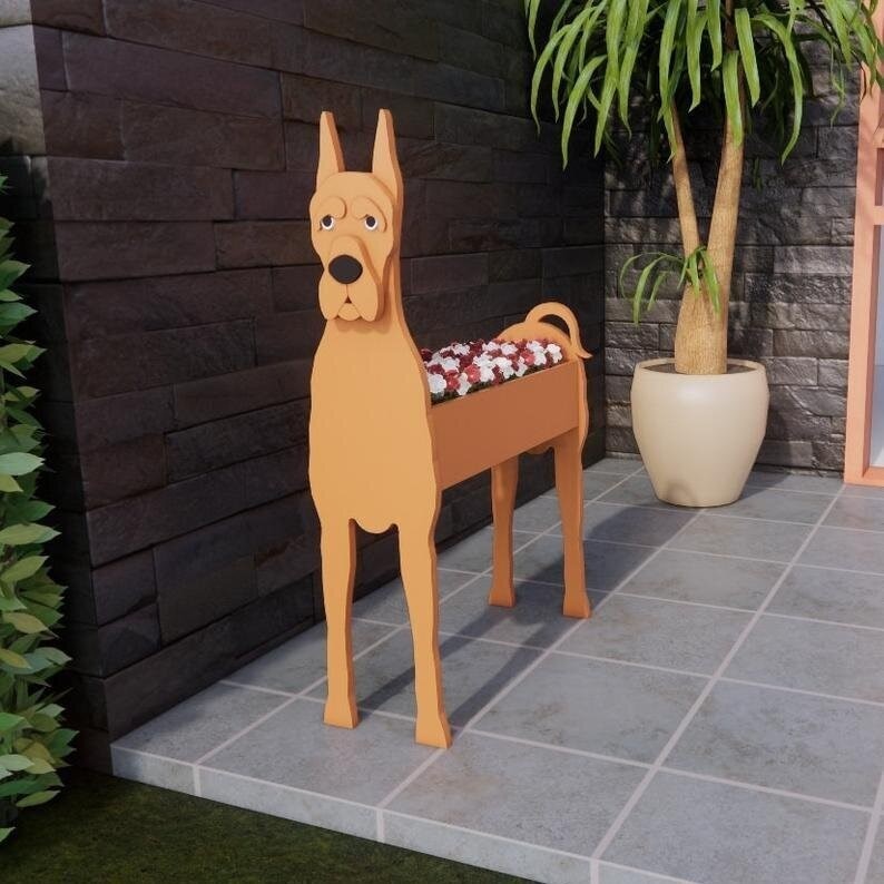 Dog Flower Planter