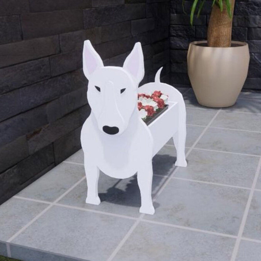 Bull Terrier Flower Planter