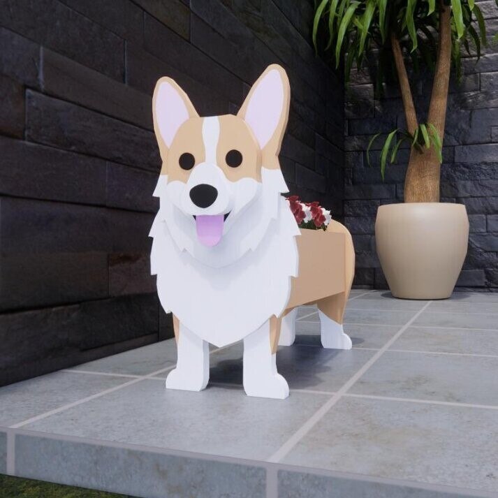 Dog Flower Planter