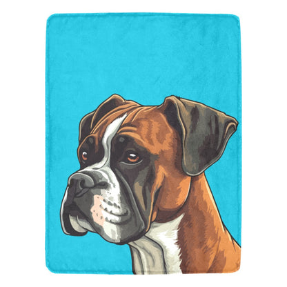 Aqua Boxer Fleece Blanket