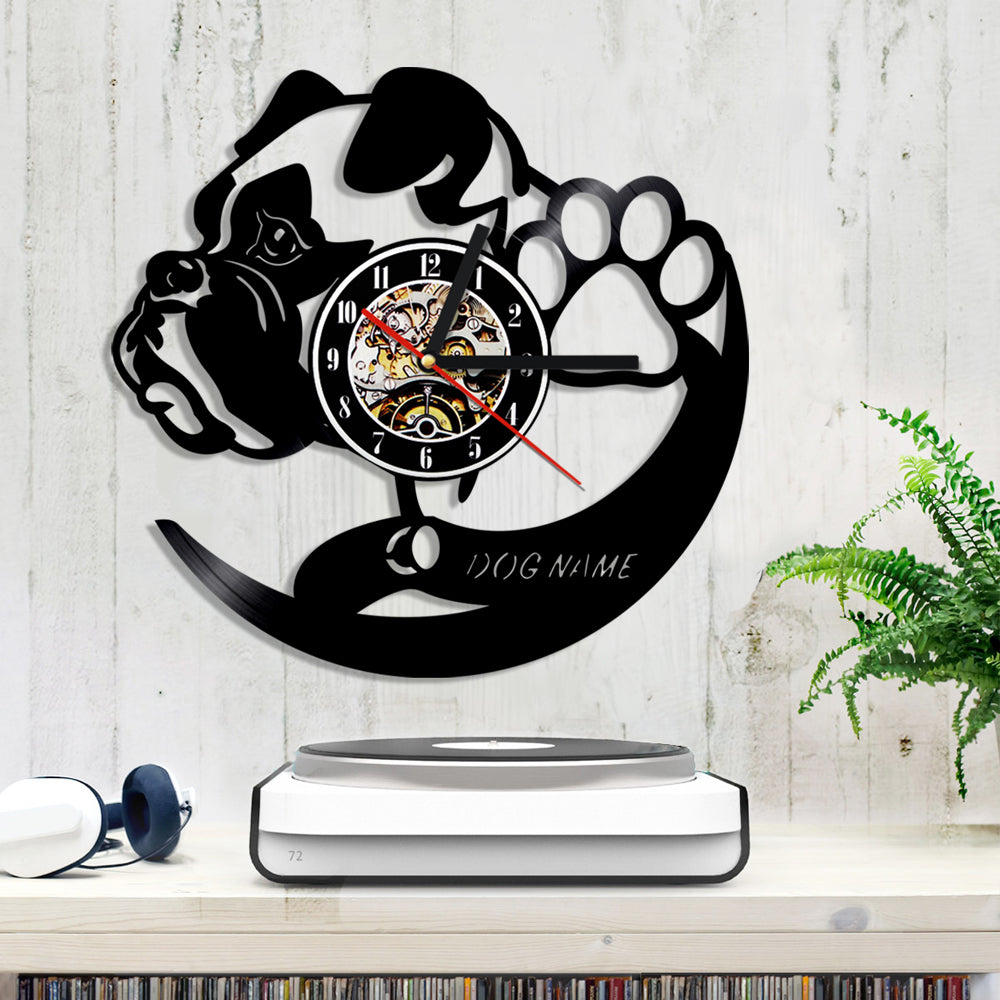 Vinyl Dog Wall Clock