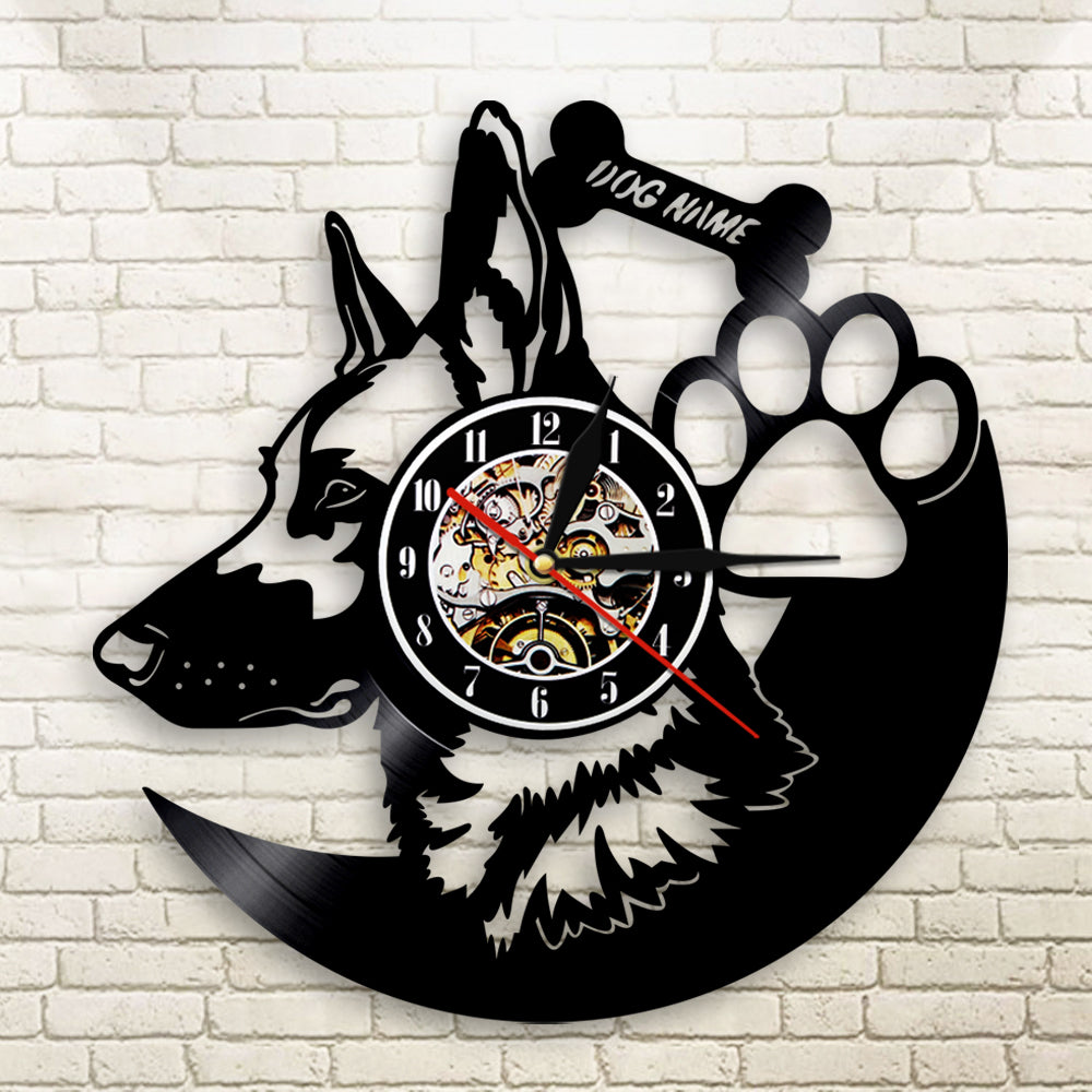 Vinyl Dog Wall Clock