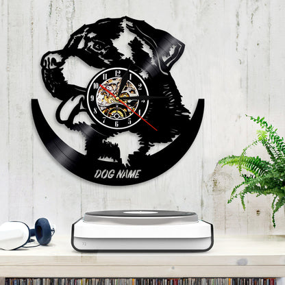 Vinyl Rottweiler Wall Clock