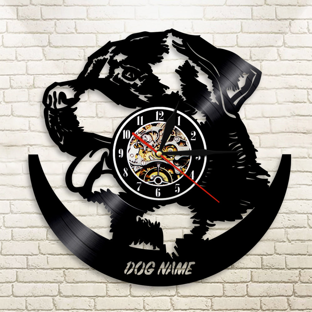 Vinyl Dog Wall Clock