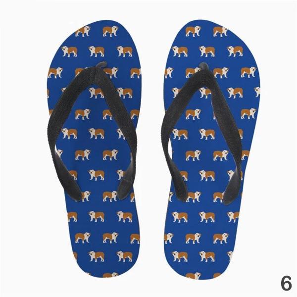 English Bulldog Flip Flops