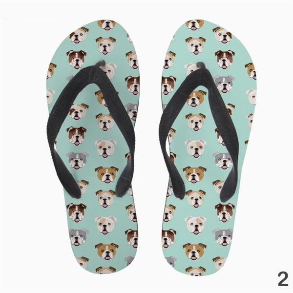 English Bulldog Flip Flops