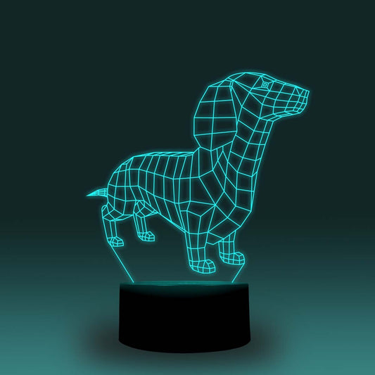 3D Dachshund LED Lamp