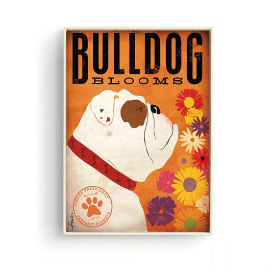 Bulldog Blooms Wall Art.