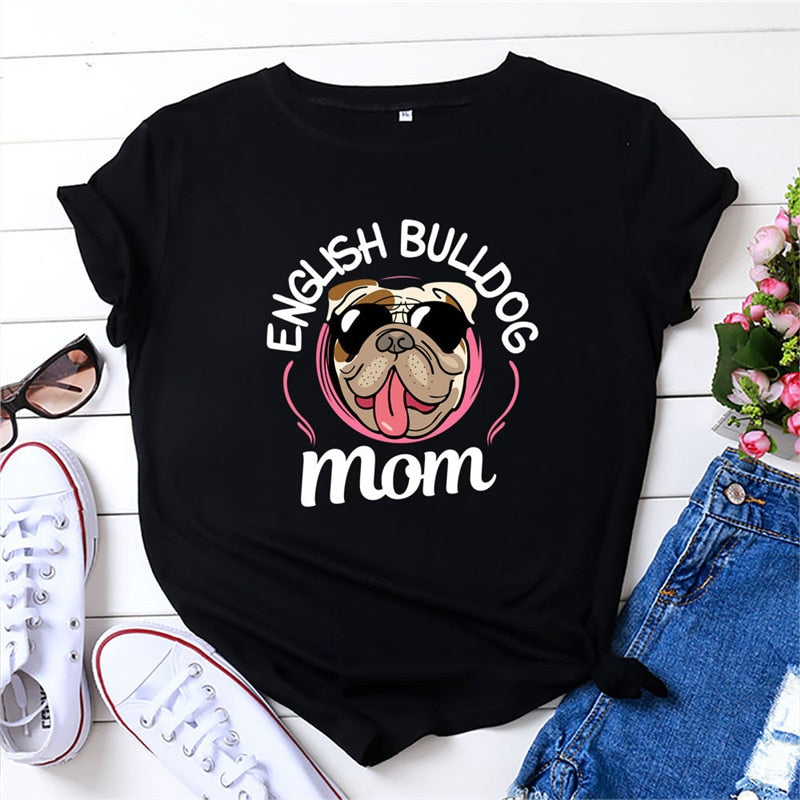 English Bulldog Mom T-shirt