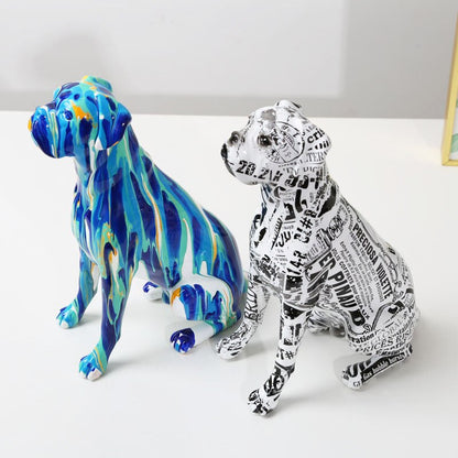 Abstract Boxer Dog Statue