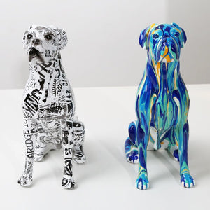 Abstract Boxer Dog Statue