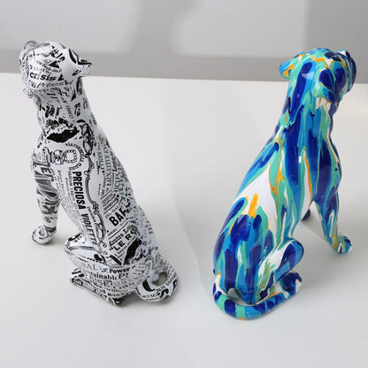 Abstract Boxer Dog Statue