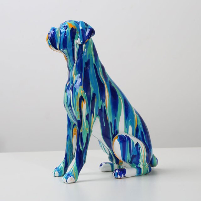 Abstract Boxer Dog Statue